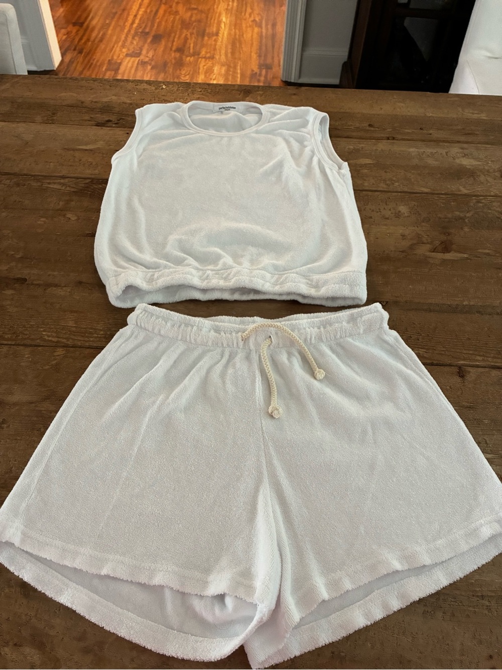 perfectwhitetee White Ribbed Crewneck Tank Size S - Picture 7 of 7